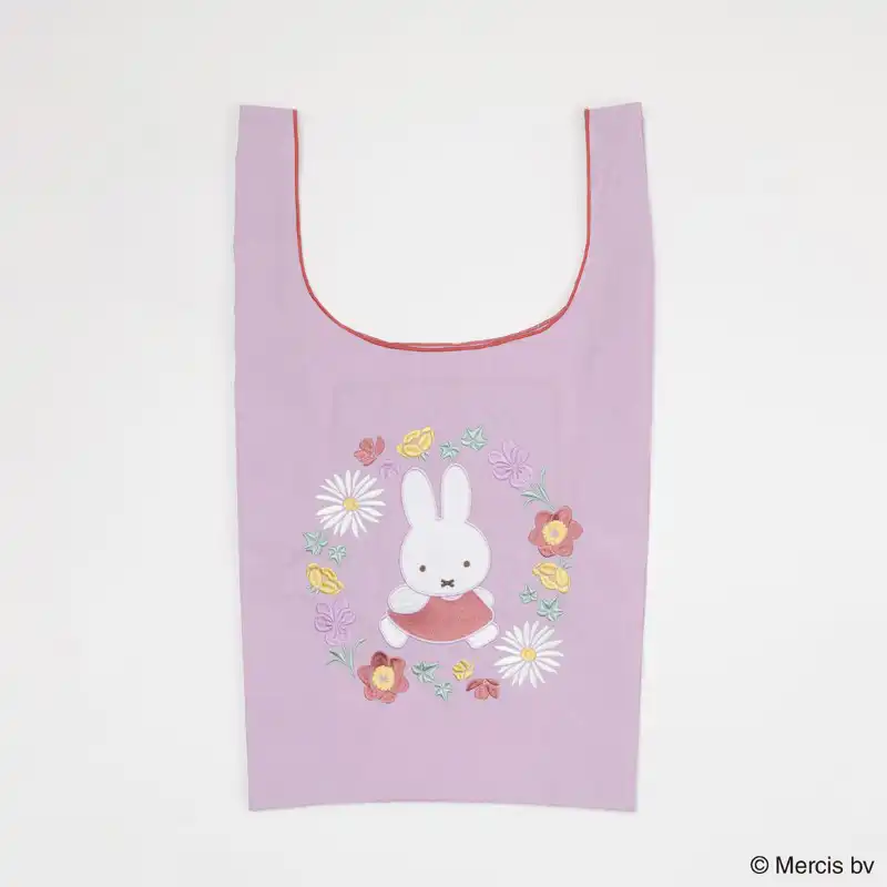 miffy ミッフィー EMBROIDERY ショッピンッグバッグ ピンク/MIFF-208A